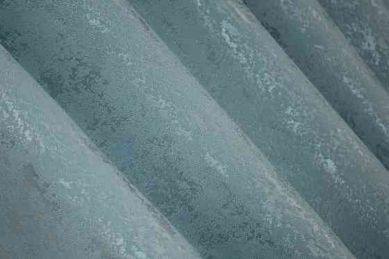 Комплект штор на люверсах VR-Textil Льон мармур Pavliani № 1371ш 150х250 см 2 шт Темно-блакитний (37-0052) Київ