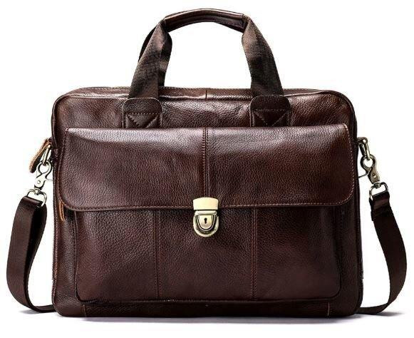 Сумка чоловіча шкіряна горизонтального типу Vintage 14798 Коричнева Київ - фото 9