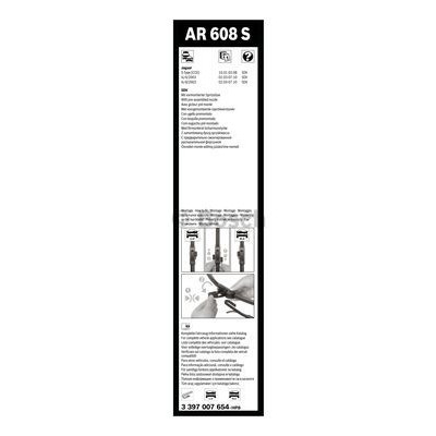 Щітка склоочисника Bosch 3397007654 (3 397 007 654) Вінниця - фото 5