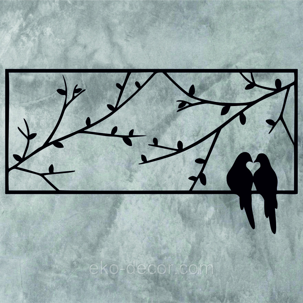 Декоративное настенное Панно «Птица», Декор на стену 70*39 см, Черный Киев - изображение 5