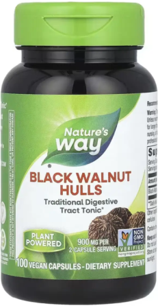 Чорний горіх Nature's Way Black Walnut Hulls 100 вег капс Київ