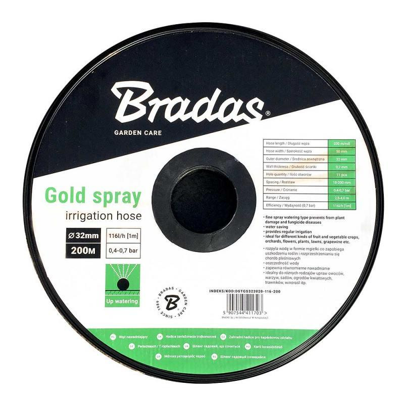 Стрічка зрошувальна 40мм/30-300мм/2,5-4,0м/102л/рік/200м GOLD SPRAY, DSTGS403030-102-200 Київ - фото 1