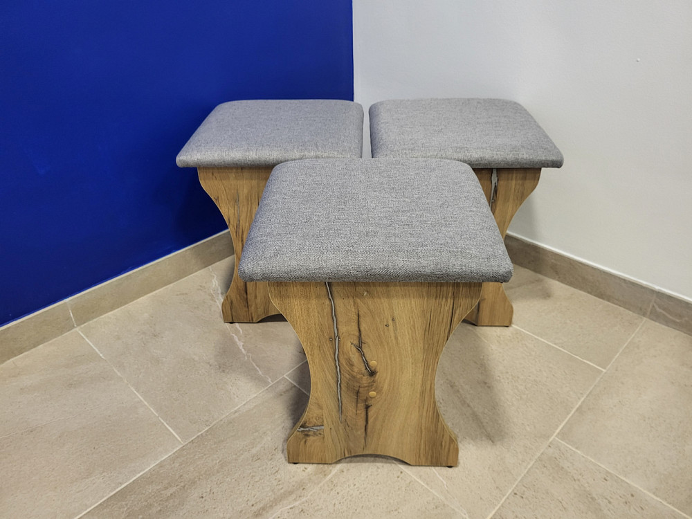 Три табуретки (комплект 3 шт) 35х35х44 см / МС - Дуб Флагшток Львов - изображение 6