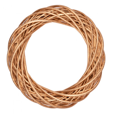 Рождественский венок YES! Fun ротанговый золотой, 30 см (974233) Винница - изображение 1