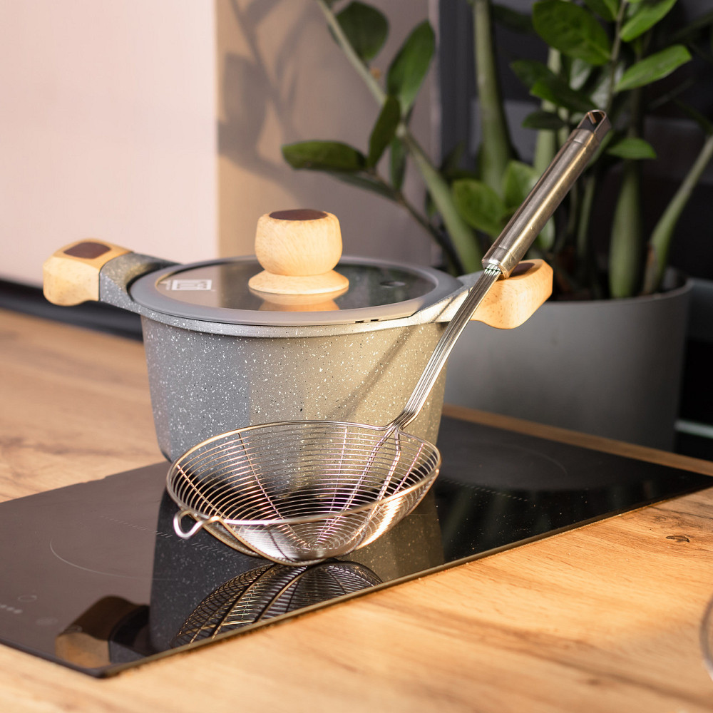 Шумовка из нержавеющей стали с длинной ручкой, 16 см Киев - изображение 5