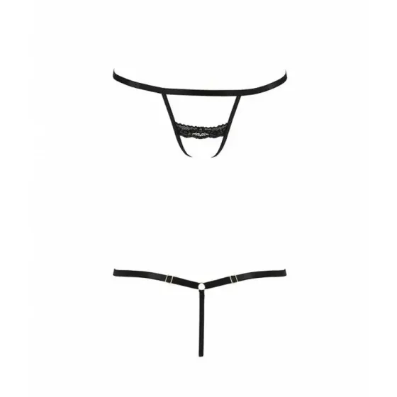 Трусики стрепи Passion Exclusive SHELLY THONG XXL/XXXL, black Львів