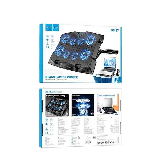 Підставка для ноутбука HOCO GM27 Monte notebook cooling fan Black (6942007614504 ) Киев