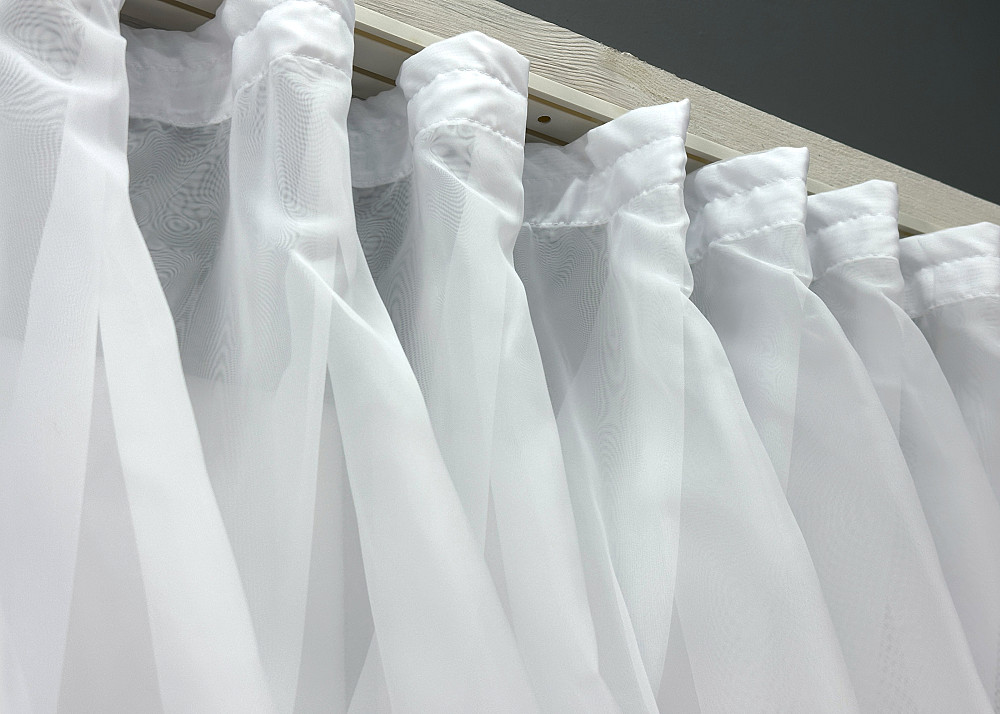 Кухонные шторки VR-Textil № 101к с подвязками белый с синим 310х170 см (52-1181) Киев - изображение 7