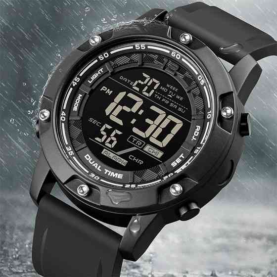 Мужские спортивные наручные часы Skmei 1762 водонепроницаемые (Черные) Киев