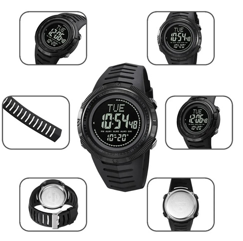 Часы наручные SKMEI 2147BKBK, BLACK-BLACK, Compass, 10321 Днепр