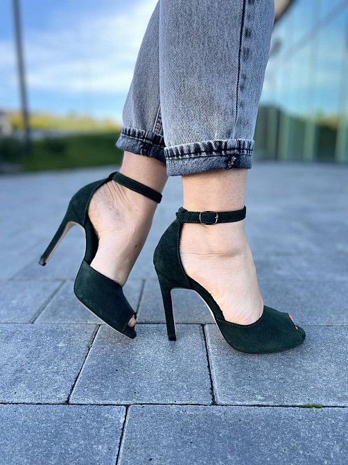 Nivelle Босоніжки жіночі NIVELLE 1794/10503-10512 темно-зелені (літо, замша натуральна) (3673) Коломия - фото 7