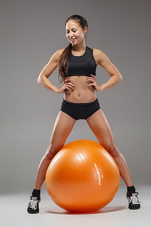 М'яч для фітнесу (фітбол) Power System PS-4018 Ø85 cm PRO Gymball Orange Кам'янське - фото 5