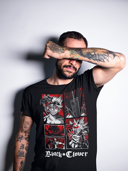 Футболка аниме Чёрный клевер оверсайз (S/M/L) Черний AnimeJ0162 Днепр - изображение 4