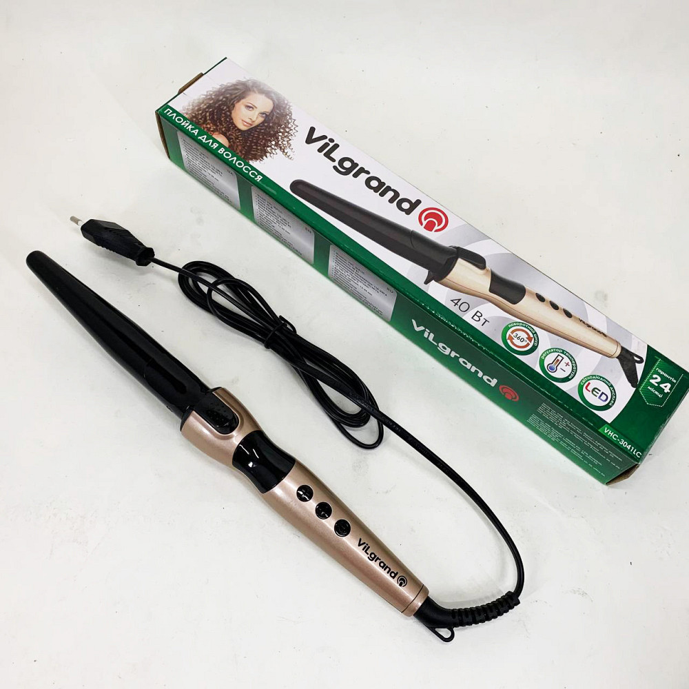 Плойка для кучерів ViLgrand, Праска для волосся, професійна, Насадка для локонів Плойки волосся EW-45 Київ - фото 1