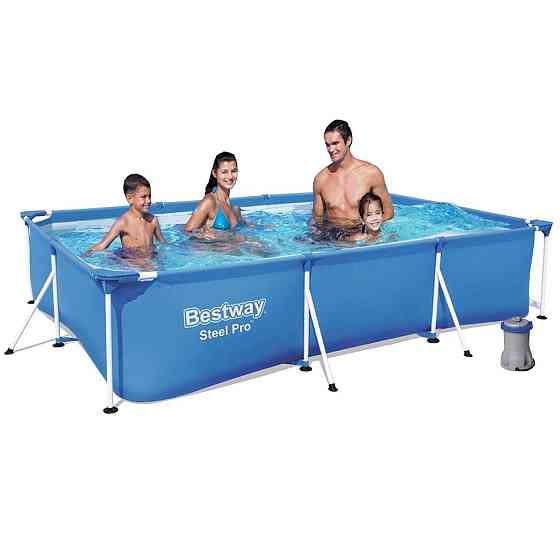 Каркасный прямоугольный бассейн 300*201*66 см с фильтром Bestway 56411 Киев