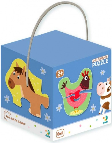 Детский пазл Домашние животные DoDo 300152, 2-3-4 элемента Винница - изображение 1