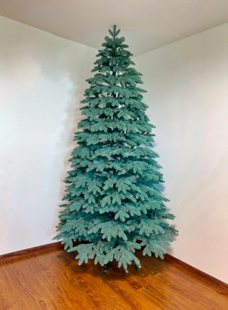 Штучна пухнаста ялинка Преміум (висота 2.20 м) лита (Блакитна) Київ