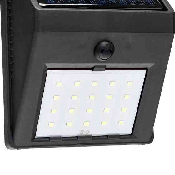 Вуличний ліхтар на сонячній батареї, 20LED / Світлодіодний настінний світильник / Фасадний прожектор Київ