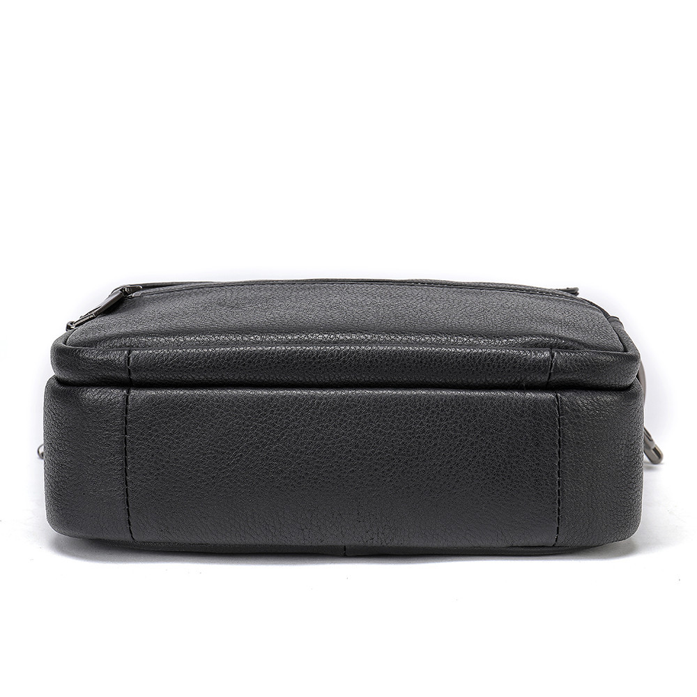 Вертикальная мужская сумка в мягкой коже Vintage 20367 Черная Киев - изображение 5