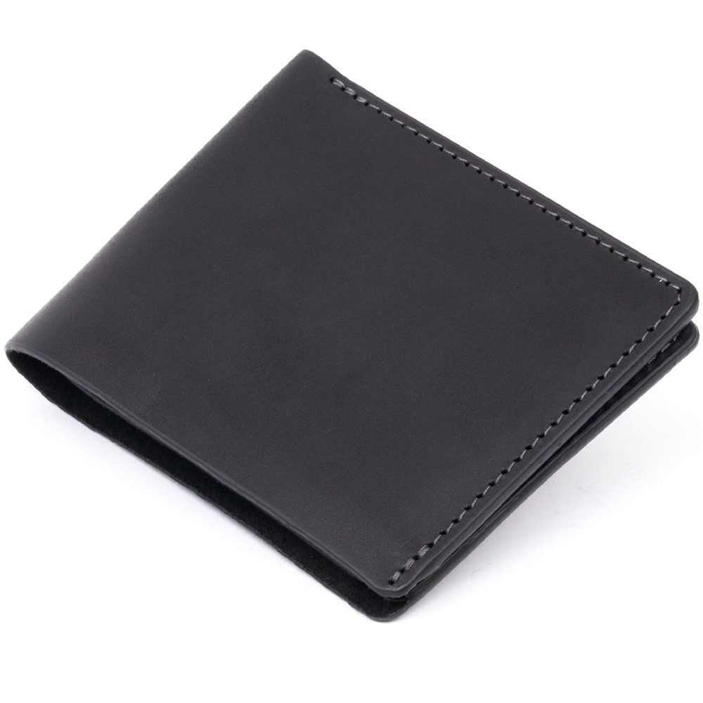 Портмоне на одне відділення в матовій шкірі Чорне (GRANDE PELLE) Київ - фото 6