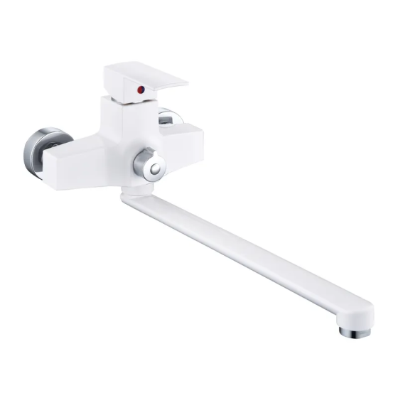 Змішувач для ванни Plamix Kubus-006 Euro Set White (з шлангом, лійкою та кронштейном) (PM0738)   ( 20560 ) Харьков