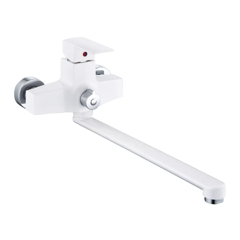 Змішувач для ванни Plamix Kubus-006 Euro Set White (з шлангом, лійкою та кронштейном) (PM0738)   ( 20560 ) Харьков - изображение 1