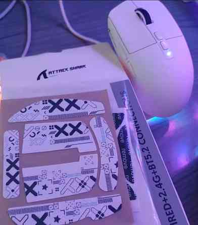 Игровая мышь Attack Shark X6 на топовом сенсоре 26000 dpi + dock RGB. Харьков