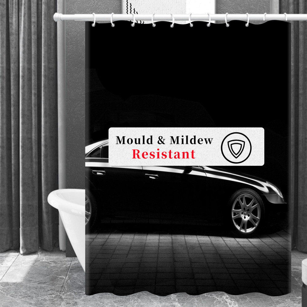 Шторка для ванны из полиэстера водонепроницаемая Bathlux 180x180 см с кольцами, занавеска для ванной комнаты Каменец-Подольский - изображение 2