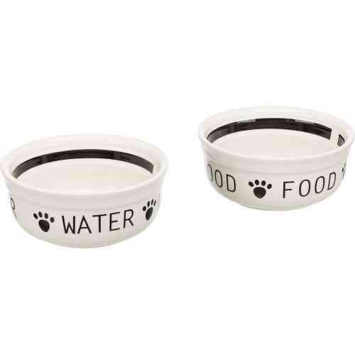 Миски Trixie Eat on Feet для собак, на металлической подставке, керамические, 15 см, 2х600 мл Винница