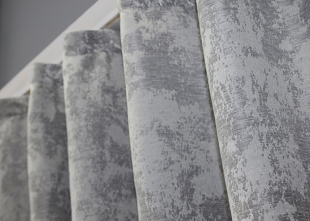 Комплект коротких штор VR-Textil Жаккард Sultan XO № 1124ш Жаккард Светло-серый 130х170 см 2 шт (35-0118) Киев - изображение 7