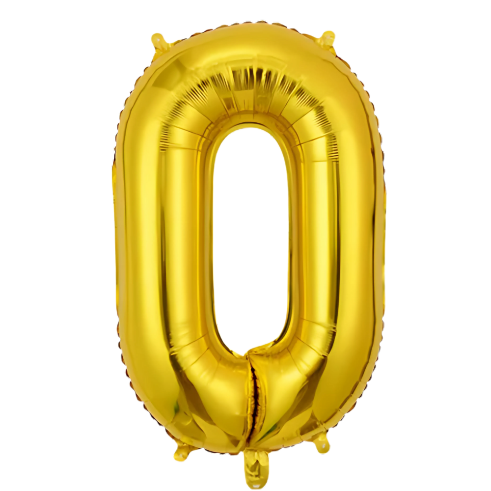 Воздушный шар в виде цифры 0 золотой,40 дюймов, фольгированый, для праздников: дня рождения, юбилеев,годовщин Каменец-Подольский - изображение 2