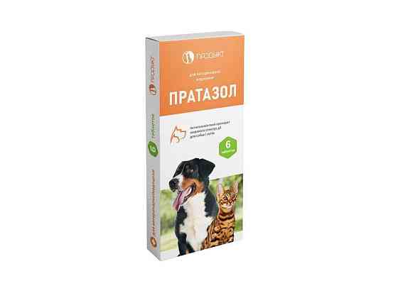 Таблетки Коти, собаки ПРАТАЗОЛ 6 табл ТМ Продукт Киев