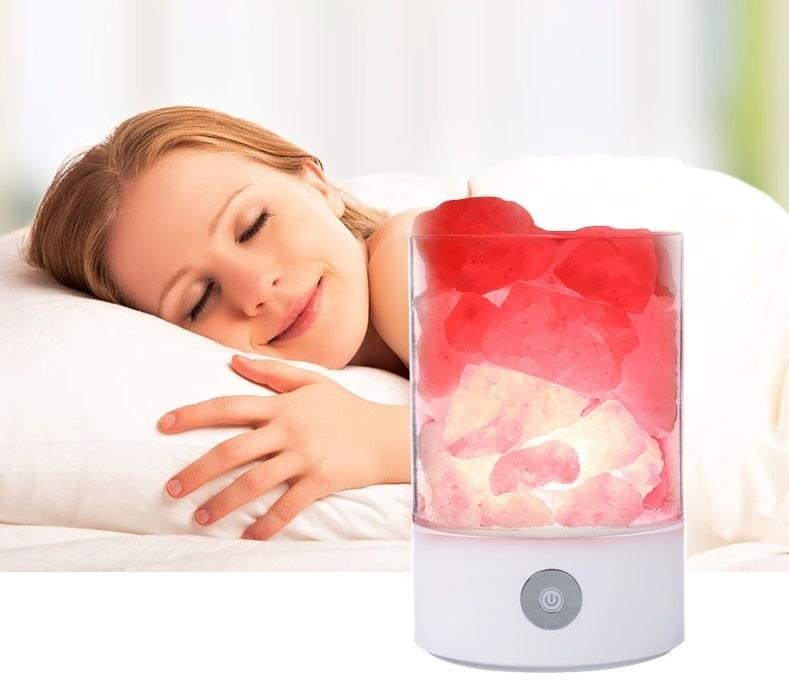 Cоляная лампа, солевой светильник 2-в-1 Arish с ночником и разноцветной светодиодной подсветкой на 7 цветов Днепр - изображение 4