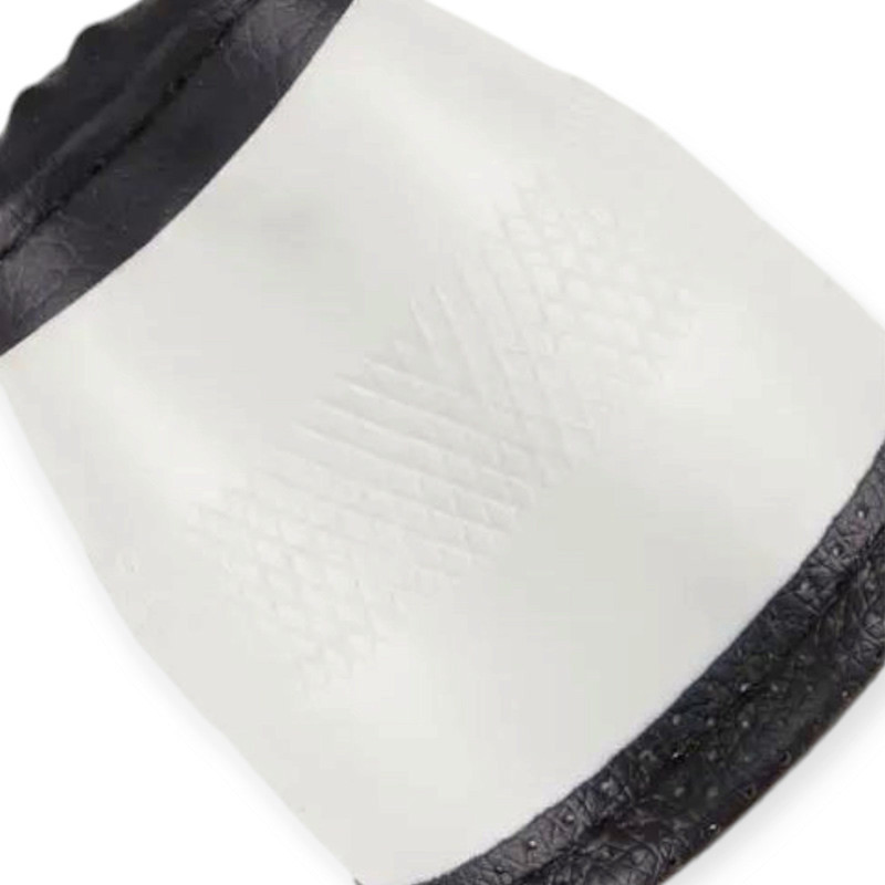 Чехол m кожа (37 - 39 см) коричневый перфор. вставка, один шов, белая основа руля Мукачево - изображение 3