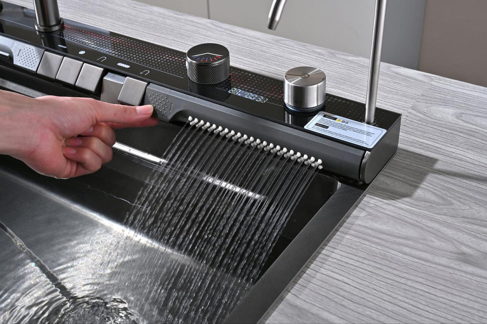 Кухонна раковина водоспад Willda, кухонна мийка водоспад темно-сіра 75х46х22 (858876221) Київ - фото 2