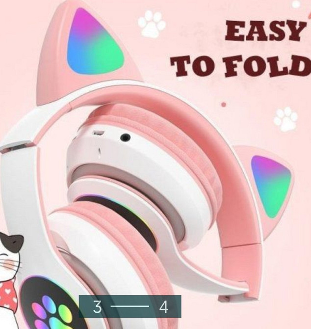 Безпроводные Наушники: LED c кошачьими ушками CAT STN-28.Bluetooth Харьков - изображение 3