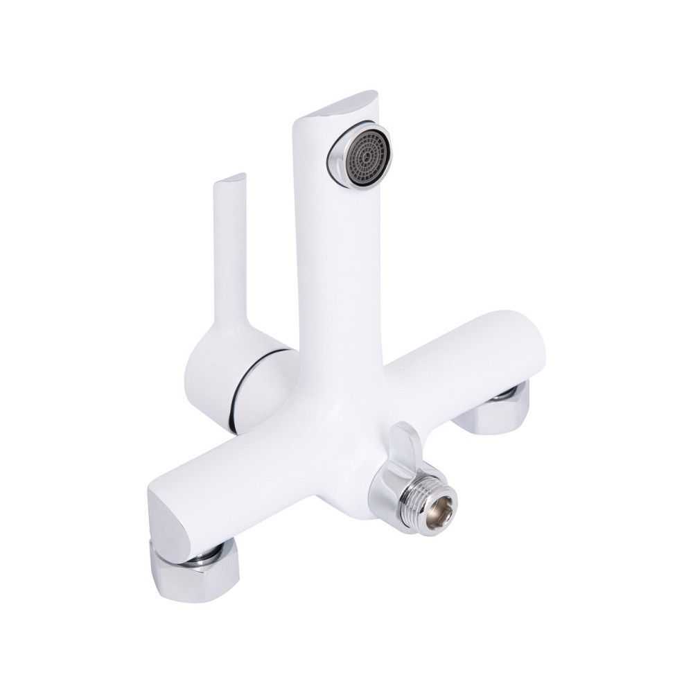 Змішувач для ванни Qtap Grand (з душовим гарнітуром) QTGRAWCR006 Chrome/White Київ - фото 4