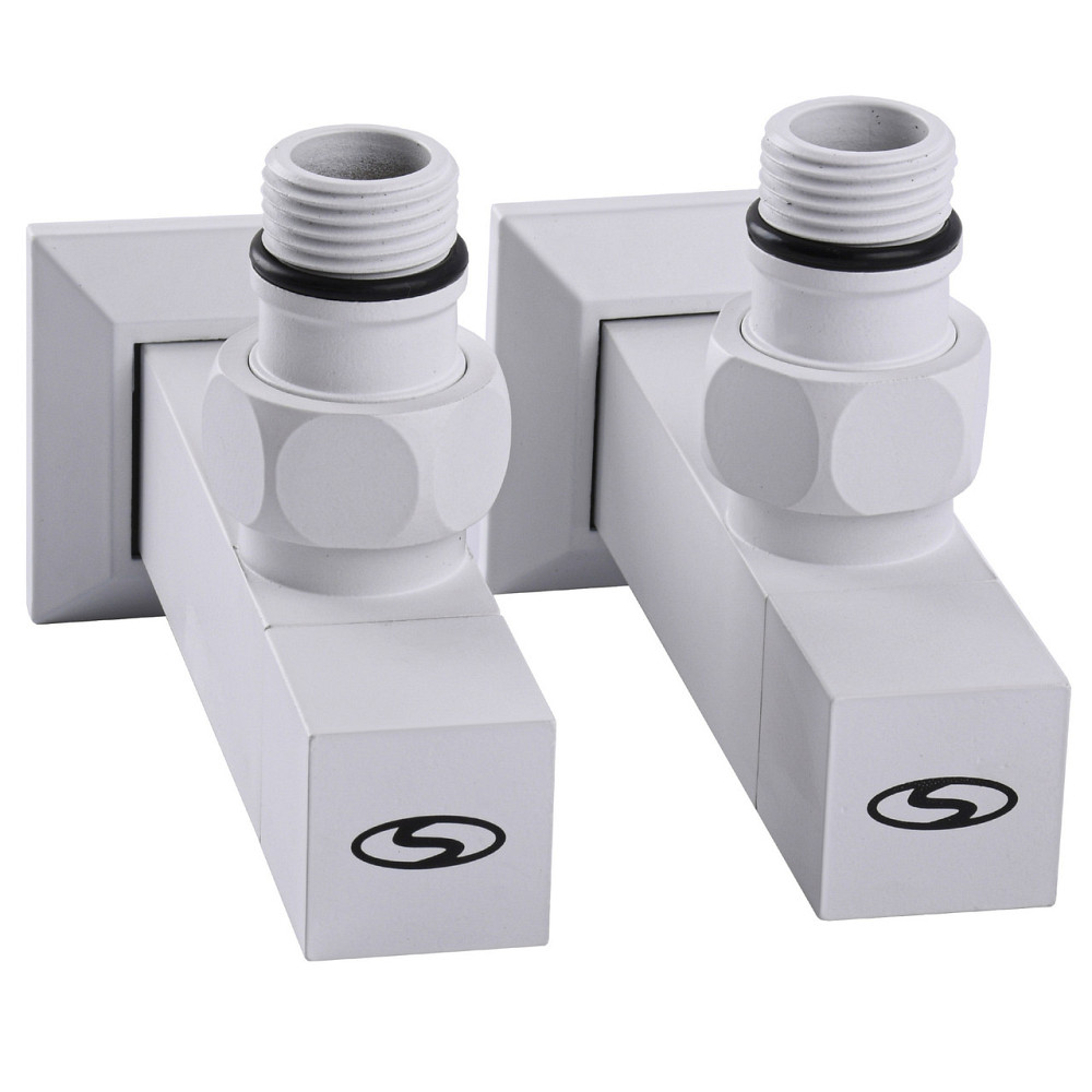 Набор Кран полуоборотный угловой с американкой SOLOMON LUX 1/2″ CUBE WHITE 8888 (1уп) (000021914) Киев - изображение 3