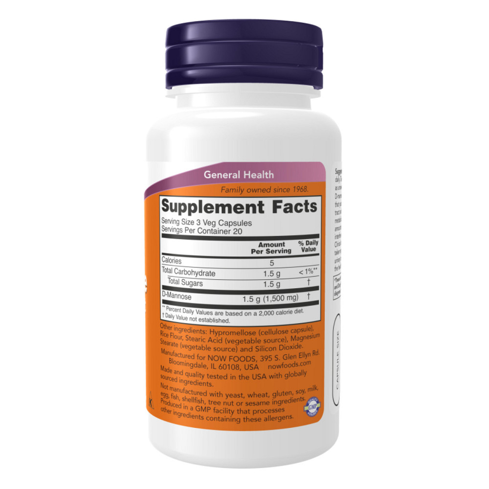 D-манноза Now Foods D-Mannose 500mg 240 vcaps Киев - изображение 2