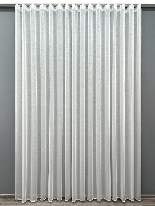 Тюль VR-Textil 1962т Преміум сітка льон дощик Linea Молочний 400х270 см (42-1000) Київ - фото 2