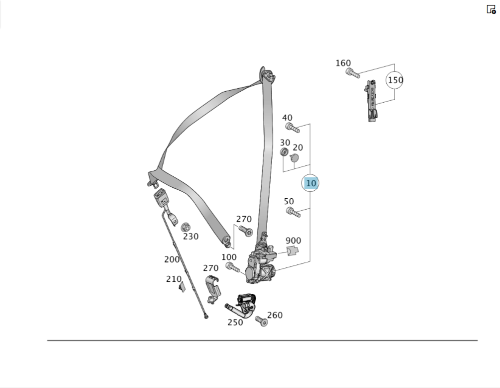 Mercedes-Benz  A1668601600 9C94 Ремінь безпеки переднього пасажира ML/GLE W166 GL/GLS X166 GLE Coupe C292 Одеса - фото 2