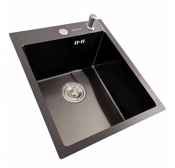Кухонна мийка PVD чорна 40*50 VALESO Handmade (товщина 3,0/1,5) Коломыя