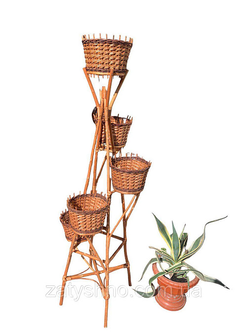 Плетена підставка для квітів 5 шт Київ - фото 2