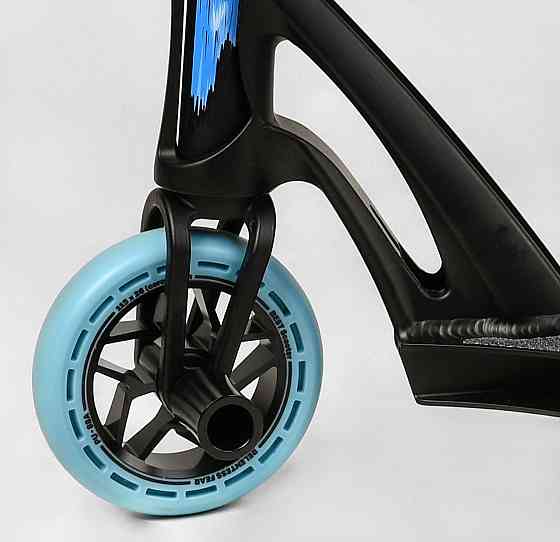 Самокат трюковий Best Scooter SCS-система пеги алюмінієвий диск та дека Чорно-блакитний (MT-40488) Чернігів