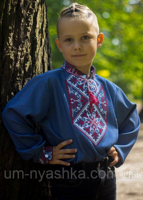 Жіноча вишиванка темно-синя Говерла Сімейні вишиванки Кривий Ріг - фото 6