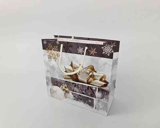 Пакеты бумажные подарочные , новогодние Квадрат 23*24*10- 16 (12 шт) Харьков