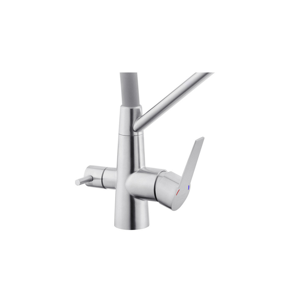 Смеситель для кухни с подключением к фильтру Kroner KRP Edelstahl Klassisch - ESG03817GRA серый/сатин Киев - изображение 6