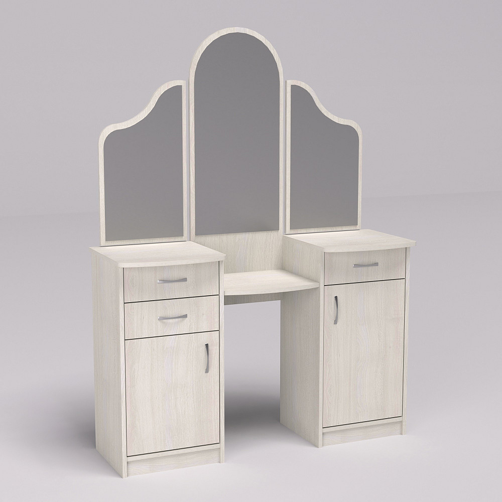 Стіл туалетний Трюмо Діана, Дуб Шамоні Світлий, 1200/420/1630 Львів - фото 2