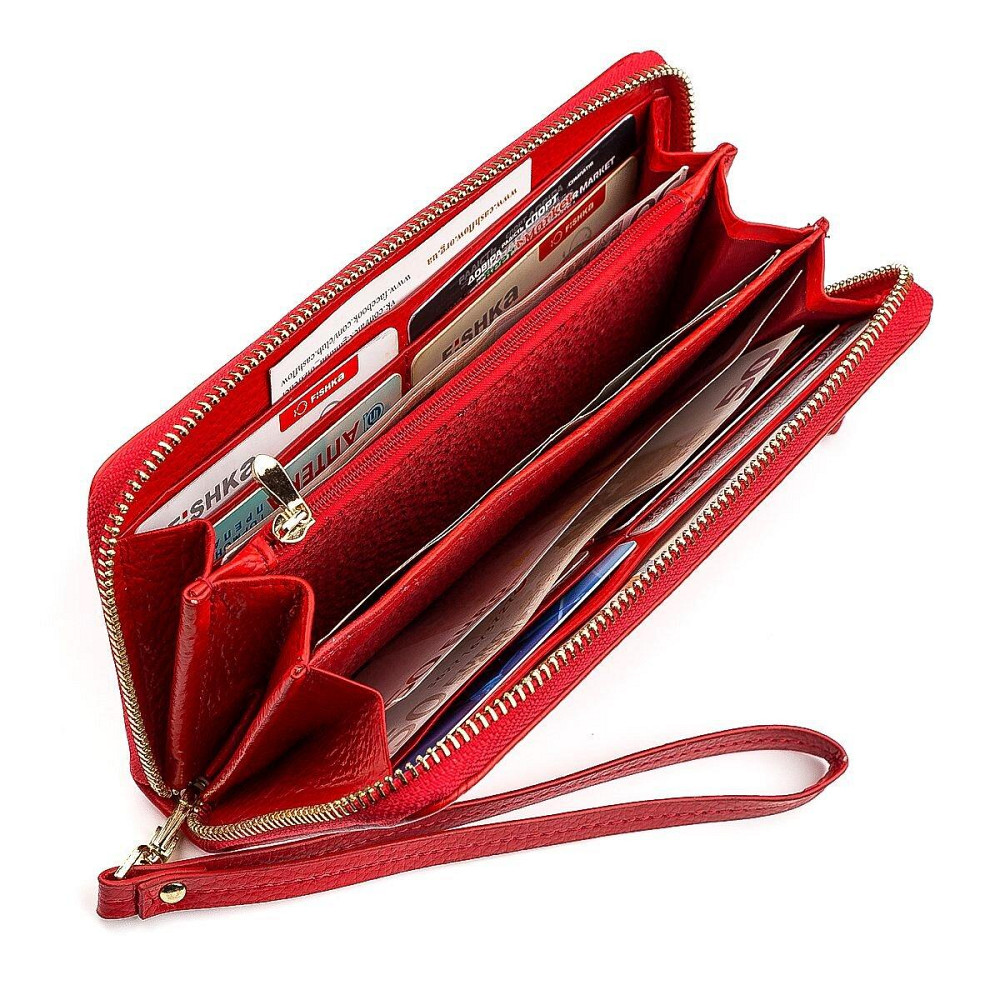 Кошелек женский Boston 18464 (S4001B) из натуральной кожи Красный Киев - изображение 6