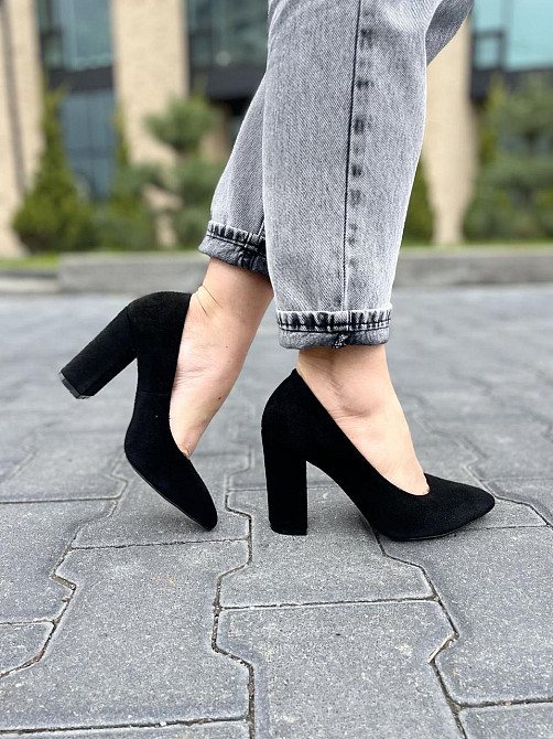 Nivelle Туфлі жіночі NIVELLE чорні натуральна замша каблук 9 см 36р (5168) Коломыя - изображение 6